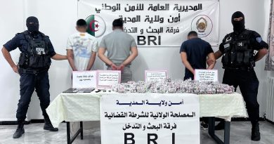 فرقة البحث والتدخل بالمدية تطيح بجماعة إجرامية وتحجز 12810 كبسول